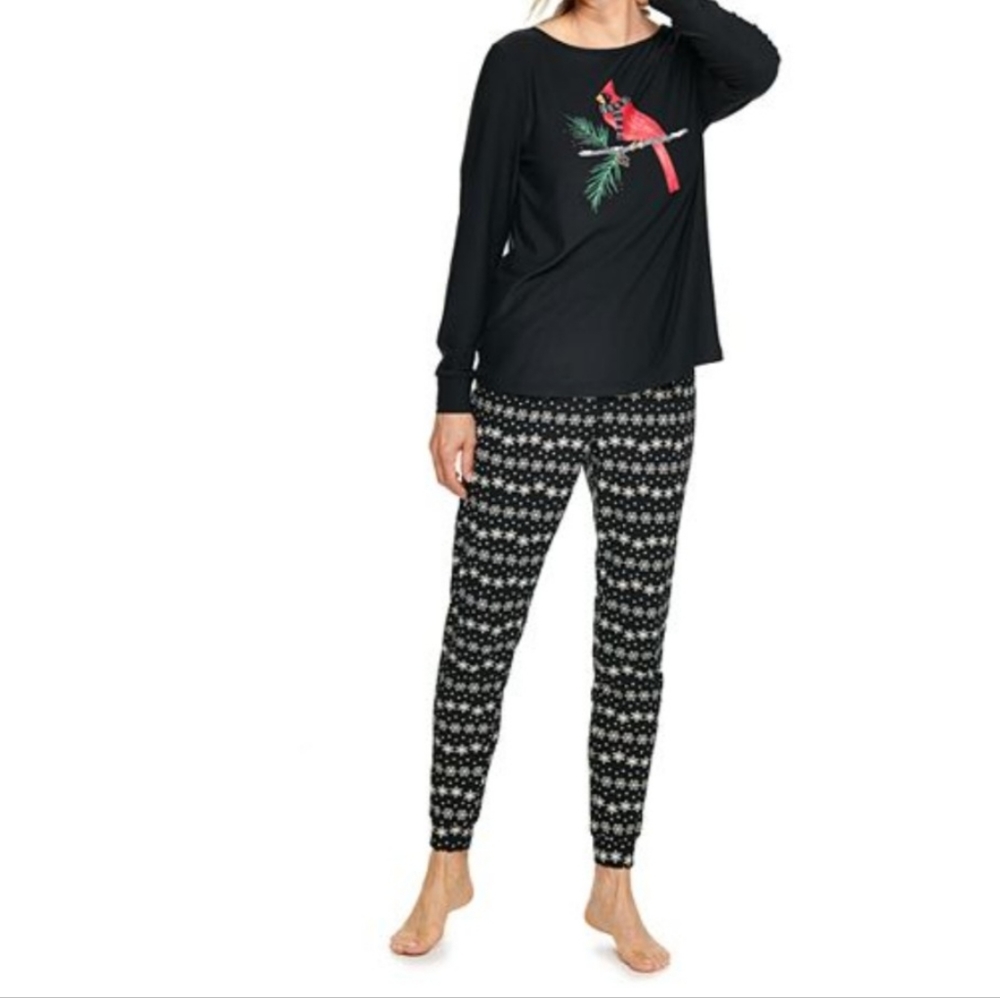 Plus Size Croft & Barrowe Pajama Top & Banded Bottom Pajama Set